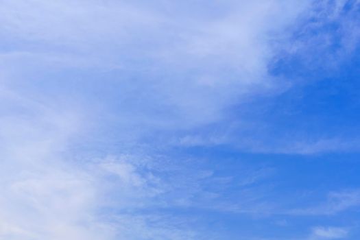 Beautiful clouds with blue sky background. Nature weather, cloud blue sky