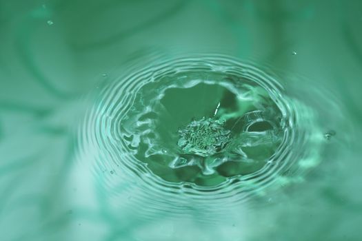 Close-up macro of a water drop droplet