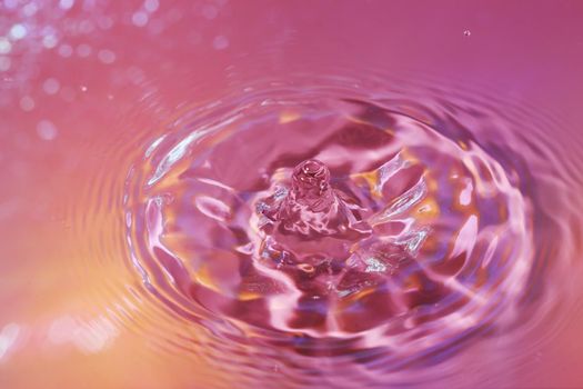 Close-up macro of a water drop droplet