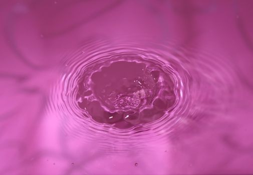 Close-up macro of a water drop droplet