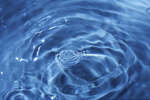 Close-up macro of a water drop droplet