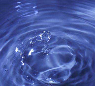 Close-up macro of a water drop droplet