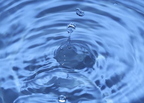 Close-up macro of a water drop droplet