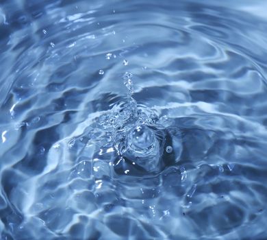 Close-up macro of a water drop droplet