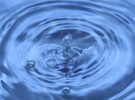 Close-up macro of a water drop droplet