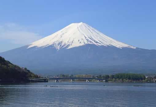 Mount Fuji, view from Lake Kawaguchiko, Japan
