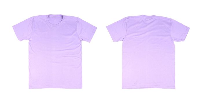 t-shirt template set(front, back) on white background