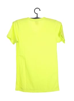 t-shirt template on hanger (back side) isolated on white background (with clipping path)