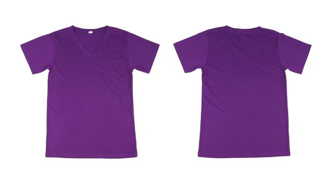 t-shirt template set(front, back) on white background