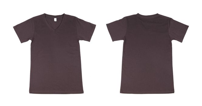 t-shirt template set(front, back) on white background