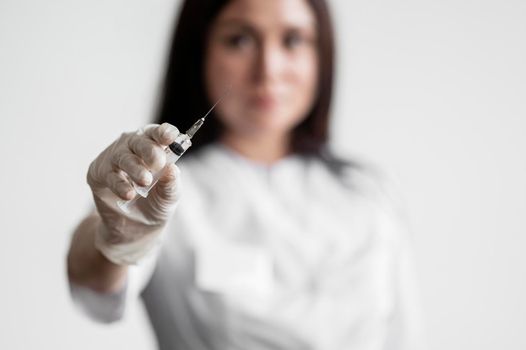 doctor preparing medical vaccine