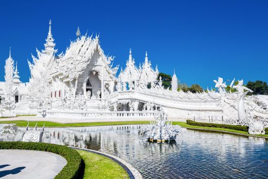 The Wat Rong Khun, aka The White Temple, in Chiang Rai, Thailand.