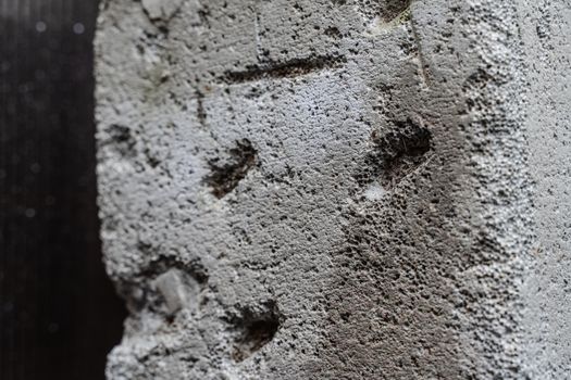 Bullet marks on civil building after russian shots in Ukraine. Stop putin war