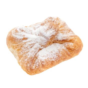 Isolated fresh sweet bakery bun on a white background