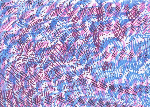 Hand drawn modern colorful background. Pen marker illustration. Abstract background.