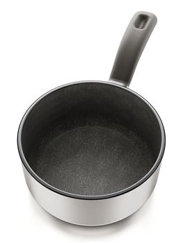 Saucepan isolated on white background. 3D illustration.