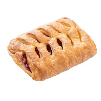 Isolated fresh sweet bakery bun on a white background