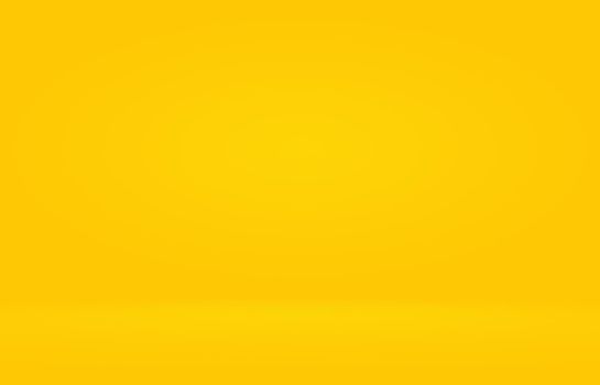 Abstract solid of shining yellow gradient studio wall room background