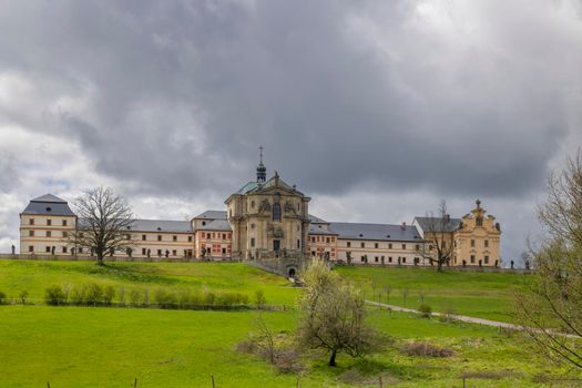 Kuks hospice with baroque decoration, Eastern Bohemia, Czech Republic