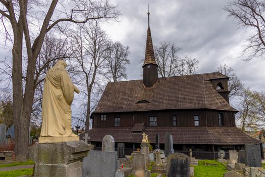 Old wooden church in Broumov, Eastern Bohemia, Czech Republic