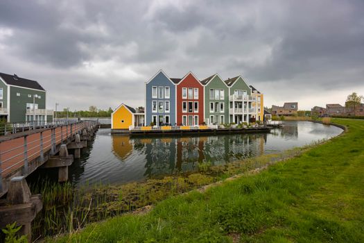 Modern residential architecture in Houten, The Netherlands