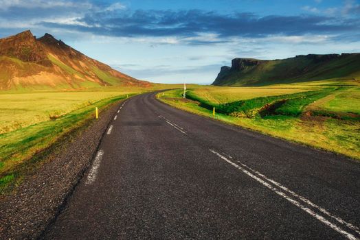 Beautiful road in mountains. Carpathian Ukraine Europe