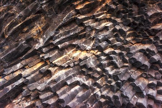Texture mountains Reynisfyal Cape Dyrholaey IBeauty world. celand
