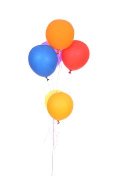 Colorful balloons isolated on a white background