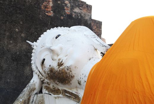 Reclining Buddha at Wat Yai Chaimongkol, Ayutthaya, Thailand