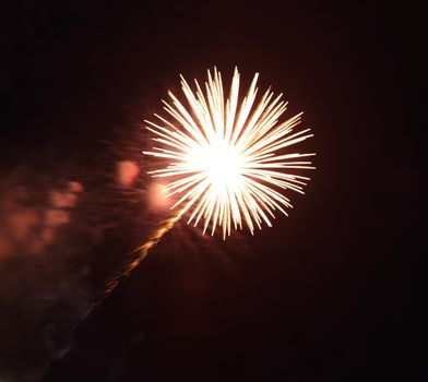 beautiful firework with sky at the night