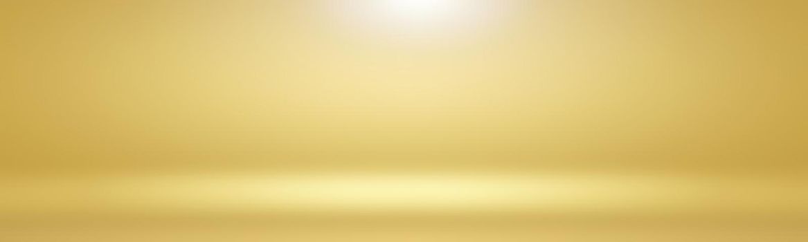 Abstract Luxury Gold yellow gradient studio wall, well use as background,layout,banner and product presentation