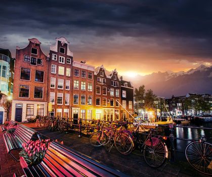 Amsterdam canal on the west. Amsterdam is the capital and most densely populated city in the Netherlands.
