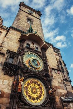 Astronomical clock in Prague, Czech Republic, Europe