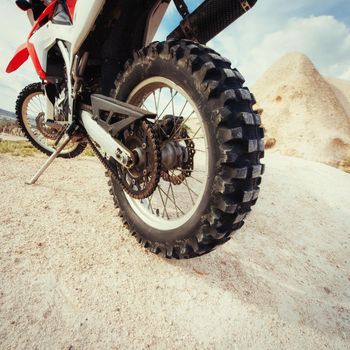 Motorbike. bike outdoors on background. Beauty world