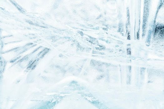 ice background, blue frozen texture