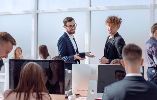 professional employees in the workplace in the office. office weekdays