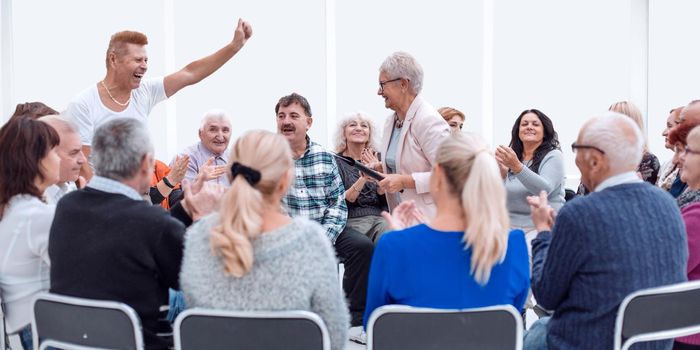 old lady teaches old business business