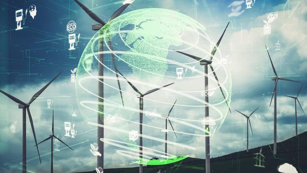 Environmental conservation technology and approaching global sustainable ESG by clean energy and power from renewable natural resources
