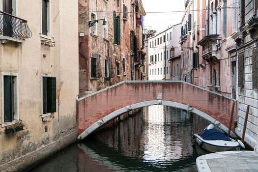 Characteristic bridge over one of the Venetian canals