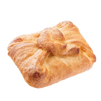 Isolated fresh sweet bakery bun on a white background