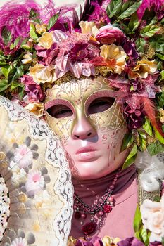 VENICE, ITALY - Febrary 21 2020: The masks of the Venice carnival 2020