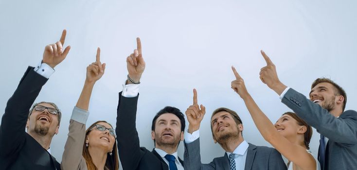 group of business people showing up at a copy space.business concept