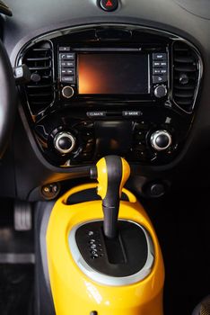 manual shift of modern car gear shifter