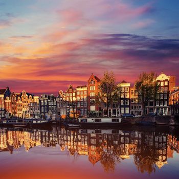 Amsterdam canal on the west. Amsterdam is the capital and most densely populated city in the Netherlands.