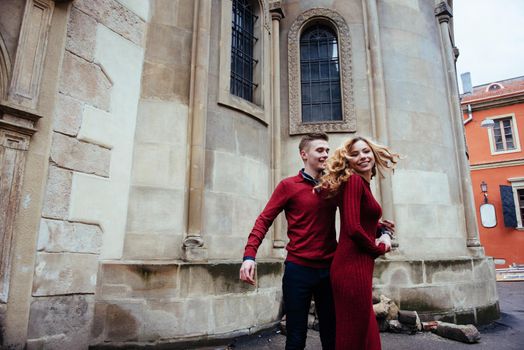 Couple enjoying outdoors in a urban surroundings.