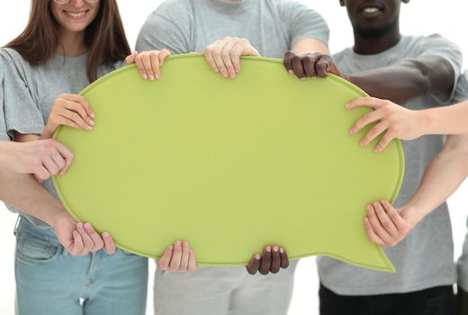 group of diverse young business people looking at their smartphone screens. photo with copy space