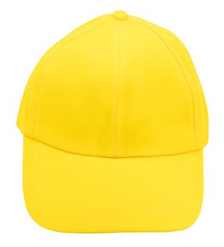 Yellow cap isolated on white background