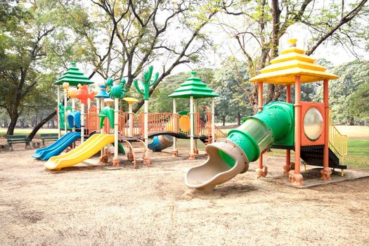 Colorful playground in the park 