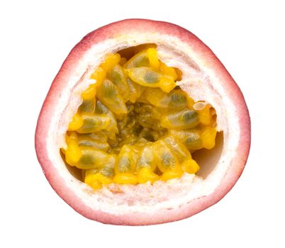 Passion fruit isolated on white background