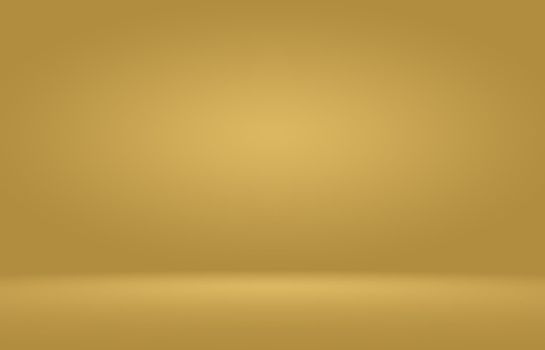 Abstract Luxury Gold yellow gradient studio wall, well use as background,layout,banner and product presentation